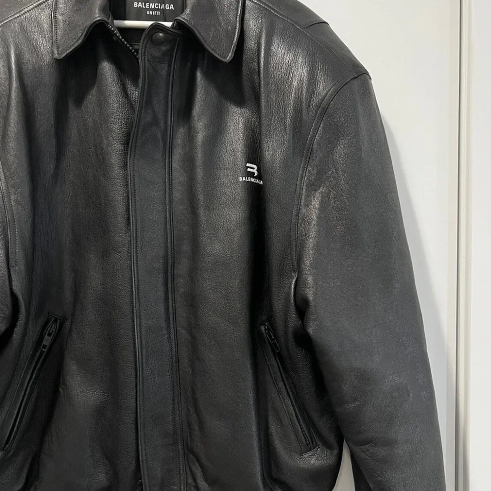 Balenciaga Blouson Taxi Leather Bomber Jacket Small Kanye - Picture 2 of 12